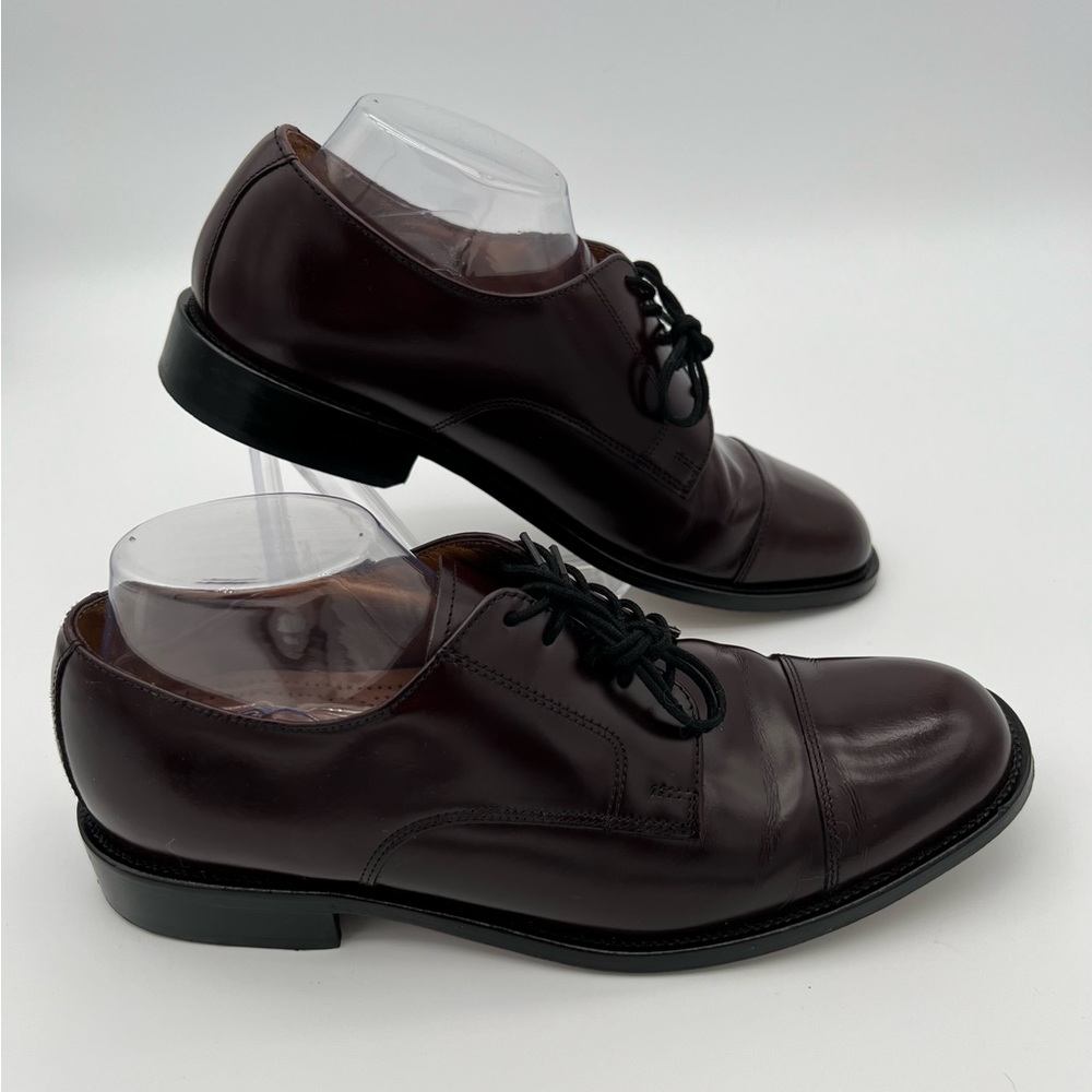 Bostonian Luxe Men’s 9.5 M Classic Brown Leather Cap Toe Oxford Dress Shoes Prom